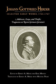Johann Gottfried Herder Selected Early By Herder, Johann Gottf