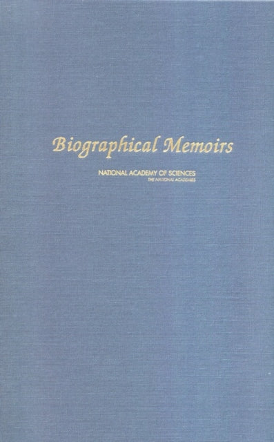 Biographical Memoirs By Academy Of Sciences,