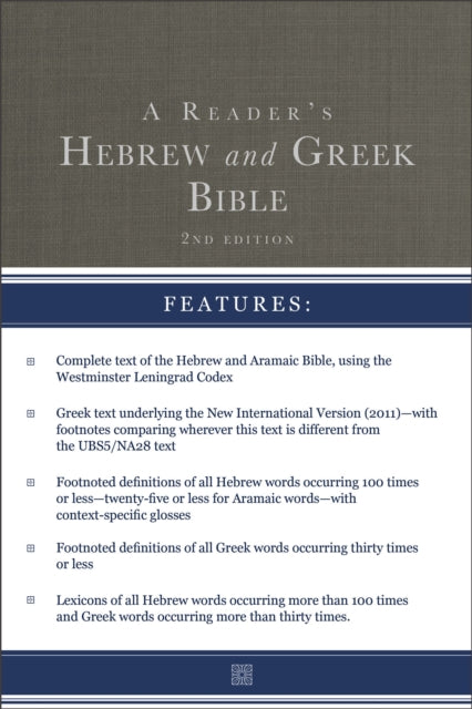Readers Hebrew & Greek Bible Second Edit
