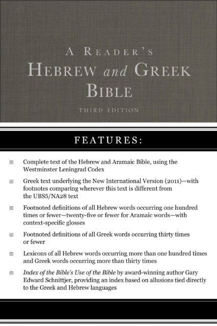 A Readers Hebrew And Greek Bible