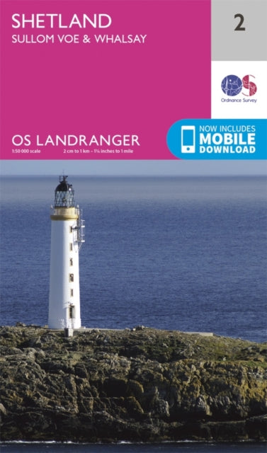Landranger 2 Shetland Sullom Voe Whalsay