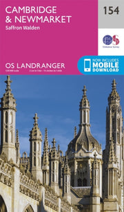Landranger 154 Cambridge Newmarket Saffr By Ordnance Survey