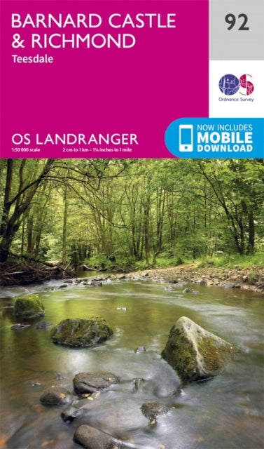 Landranger 92 Barnard Castle & Surroundi