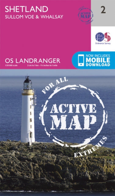 Landranger Active 2 Shetland Sullom Voe