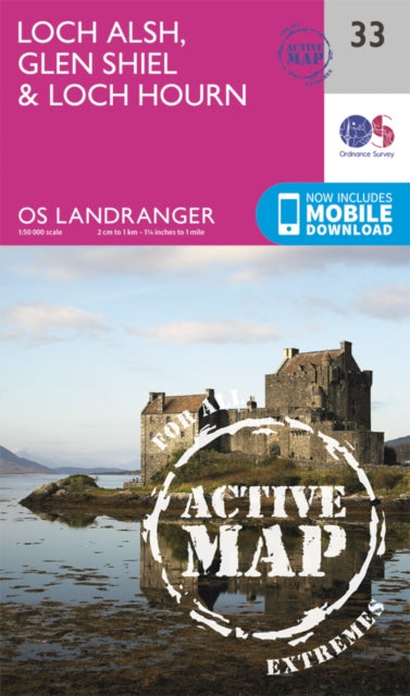 Landranger Active 33 Loch Alsh Glen Shie