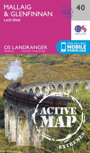 Landranger Active 40 Mallaig Glenfinnan By Ordnance Survey