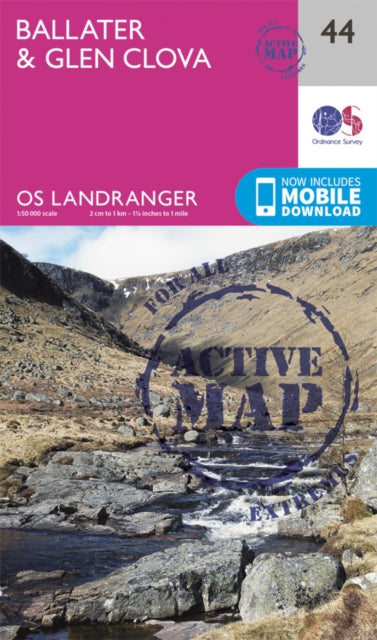 Landranger Active 44 Ballater Glen Clova