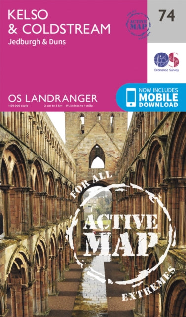Landranger Active 74 Kelso Coldstream Je