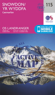 Landranger Active 115 Snowdon Caernarfon
