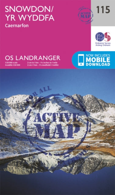 Landranger Active 115 Snowdon Caernarfon