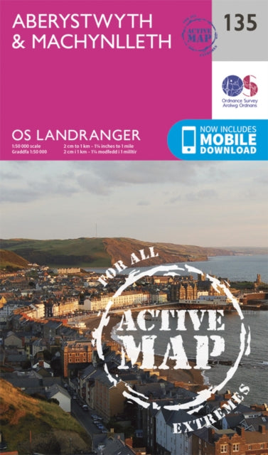 Landranger Active 135 Aberystwyth Machyn