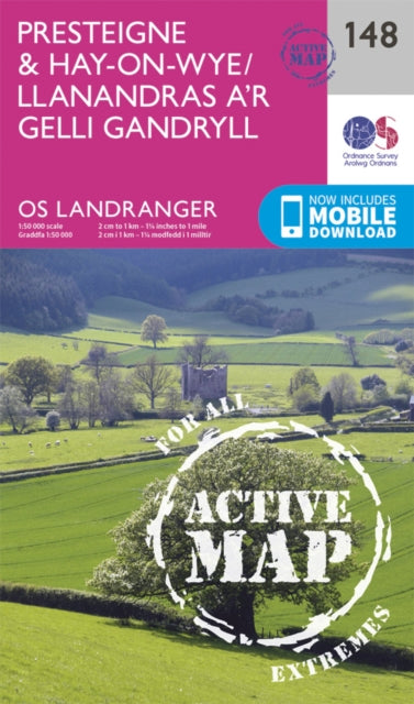 Landranger Active 148 Presteigne Hayonwy