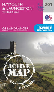 Landranger Active 201 Plymouth Launcesto By Ordnance Survey
