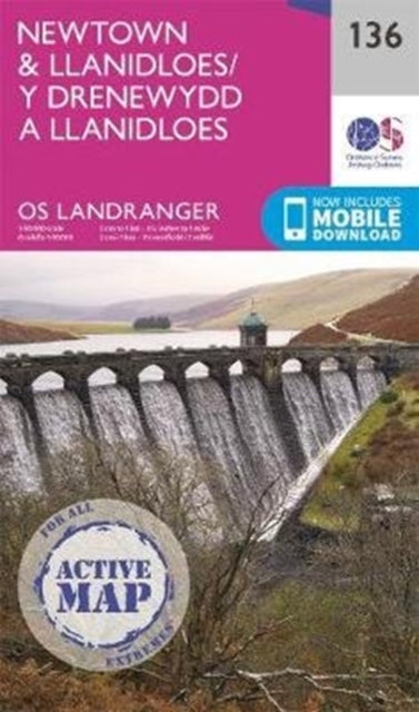 Landranger Active 136 Newtown Llanidloes