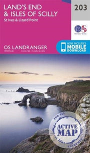 Landranger Active Map 203 Lands End Isle