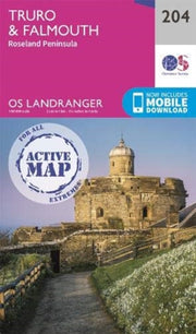 Landranger Active Map 204 Truro Falmouth