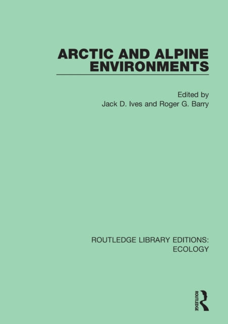 Arctic And Alpine Environments Rle