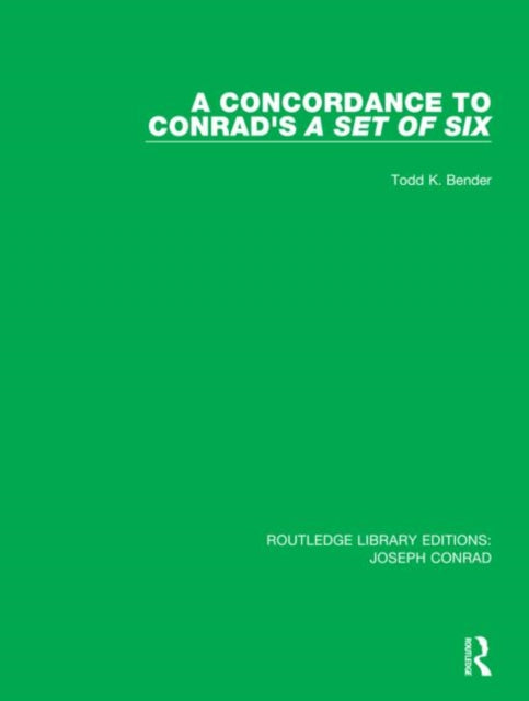 Concordance To Conrads A Set Of Six