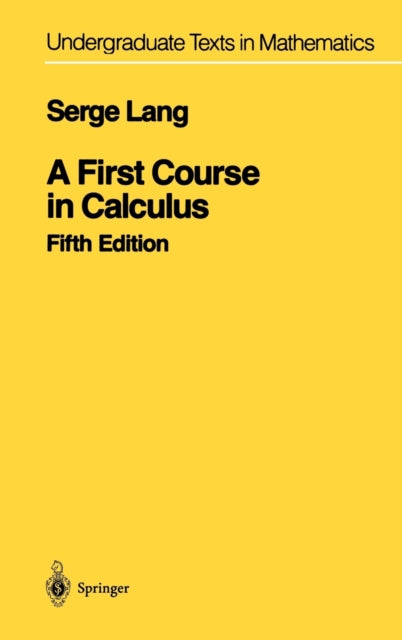 First Course In Calculus