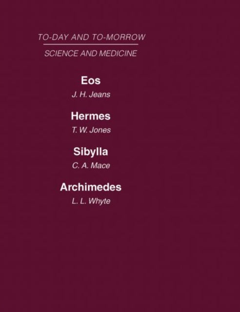 Today & Tomorrow Volume 9 Science & Medi