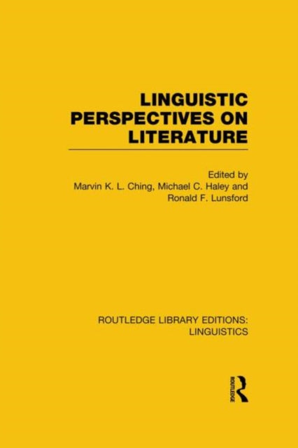 Linguistic Perspectives On Literature (r