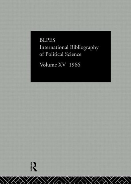 Intl Biblio Pol Sc 1966 Vol 15 By International Commit