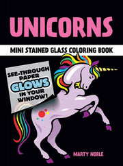 Unicorns Stained Glass Colouring Bo