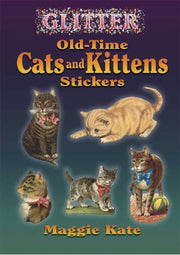 Glitter Old-time Cats And Kittens Sticke