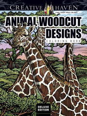 Animal Woodcut Designs Colouring Book