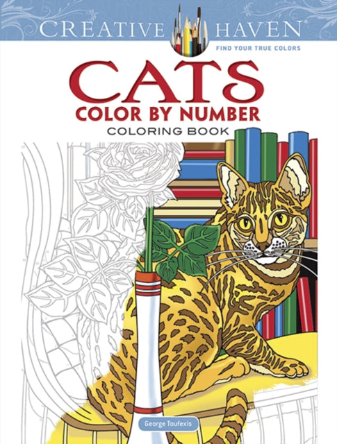 Cats Color By Number Coloring Book
