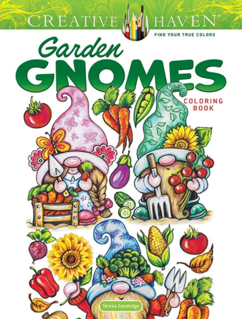 Creative Haven Garden Gnomes Coloring Bk