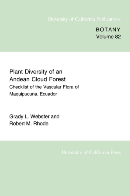 Plant Diversity Of An Andean Cloud Fore