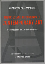 Theories & Documents Of Contemporary Art By Stiles, Kristine