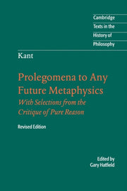 Immanuel Kant Prolegomena To Any Future