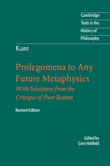 Immanuel Kant Prolegomena To Any Future