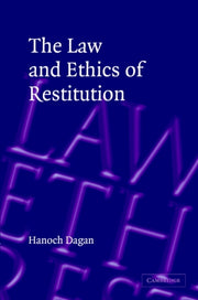 The Law And Ethics Of Restitution By Dagan, Hanoch