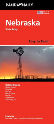 Nebraska State Map By Rand Mcnally