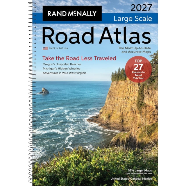 2027 Large Scale Road Atlas Large Print By Rand Mcnally
