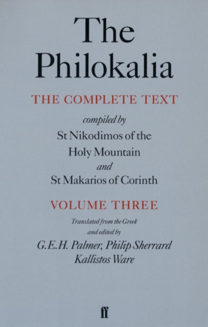 Philokalia Complete Text Vol 3
