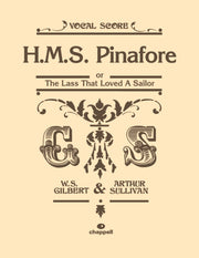Hms Pinafore Vocal Score