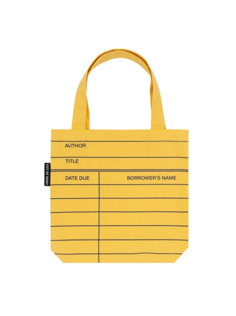 Library Card Yellow Kids Tote Bag By Out Of Print