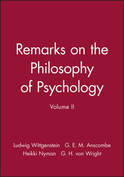 Remarks On The Philosophy Of Psychology By Wittgenstein