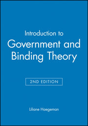 Introduction To Government And Binding T