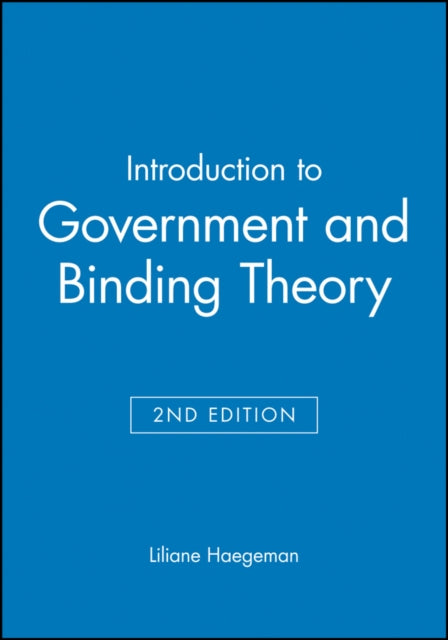 Introduction To Government And Binding T