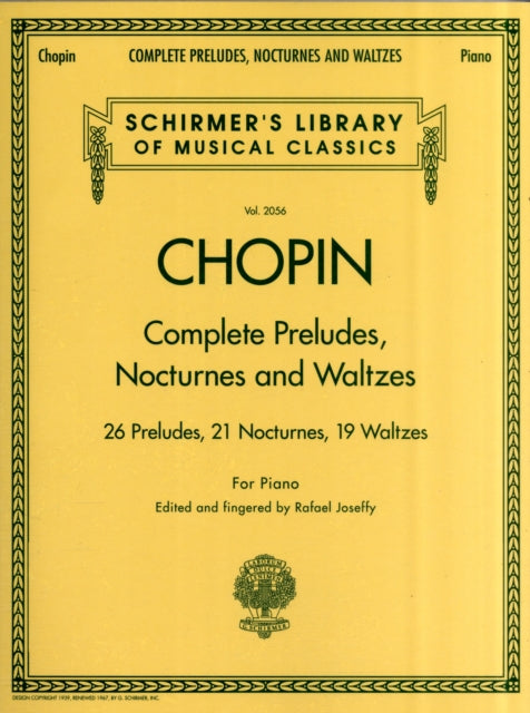 Chopin Complete Preludes Nocturnes/waltz By Chopin Frederic