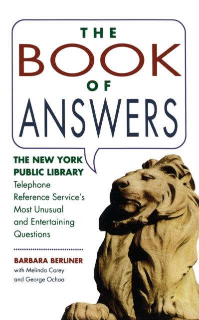 Book Of Answers By Berliner, Barbara