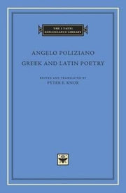 Greek & Latin Poetry By Poliziano, Angelo
