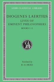 Lives Of Eminent Philosophers Volume I By Diogenes Laertius,