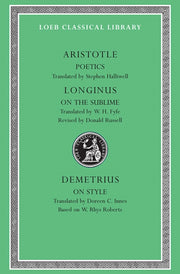 Poetics Longinus On The Sublime Demetriu By Aristotle, ,longinus