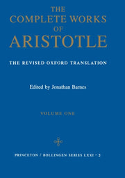 Complete Works Of Aristotle Vol 1 By Barnes, J